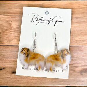 Collie Cuties: Adorable Dog Dangle Earrings for the Ultimate Dog Mom! 🐾✨